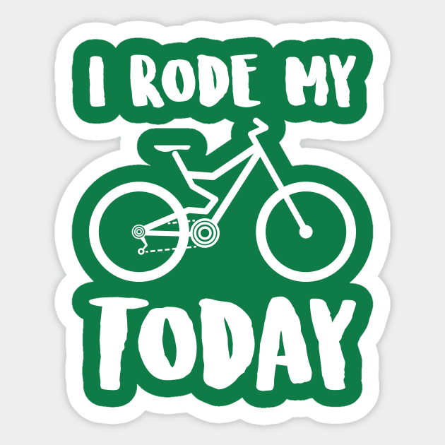 i rode my TRAIL BIKE today Sticker by reigedesign